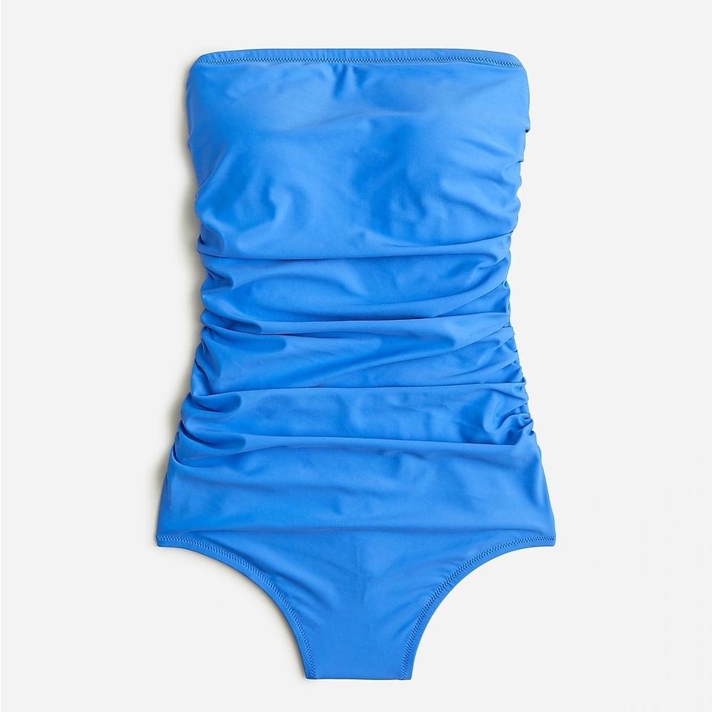 NWOT J Crew Ruched bandeau one-piece swimsuit Size 6